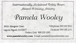Pamela Wooley Artist Teddy Bears